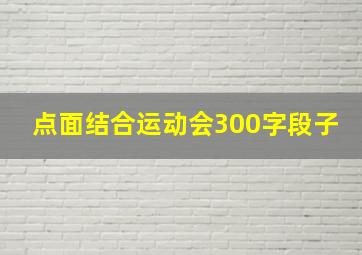 点面结合运动会300字段子