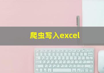 爬虫写入excel