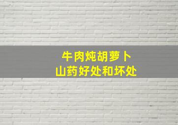 牛肉炖胡萝卜山药好处和坏处