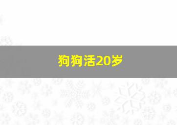 狗狗活20岁