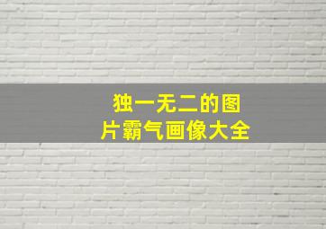 独一无二的图片霸气画像大全