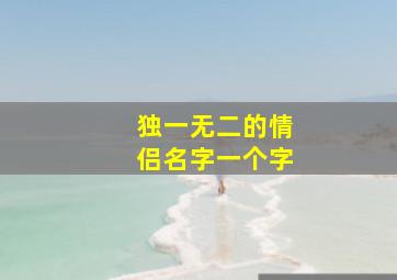 独一无二的情侣名字一个字