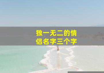 独一无二的情侣名字三个字