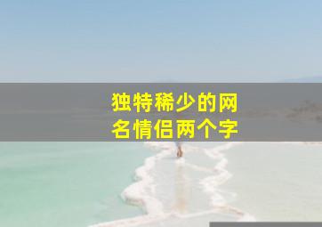 独特稀少的网名情侣两个字