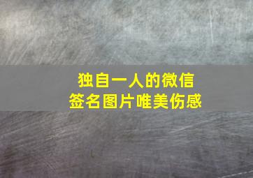 独自一人的微信签名图片唯美伤感