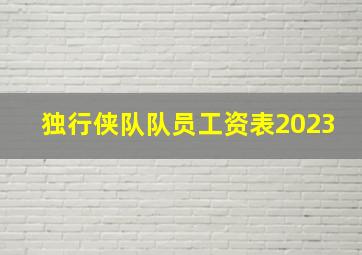 独行侠队队员工资表2023