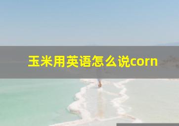 玉米用英语怎么说corn