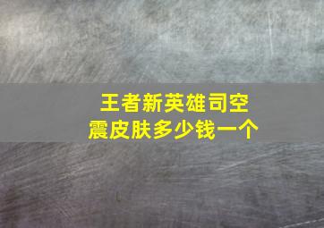 王者新英雄司空震皮肤多少钱一个