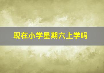 现在小学星期六上学吗