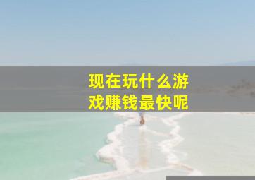 现在玩什么游戏赚钱最快呢