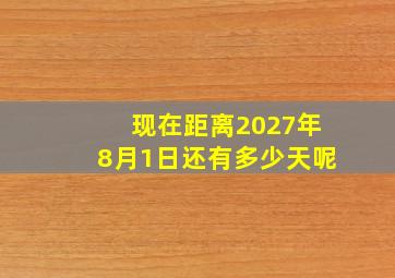 现在距离2027年8月1日还有多少天呢