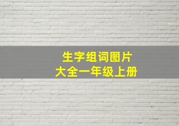 生字组词图片大全一年级上册