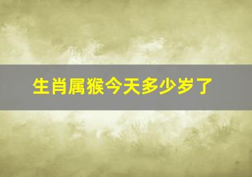 生肖属猴今天多少岁了