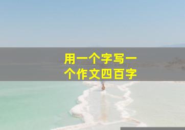 用一个字写一个作文四百字