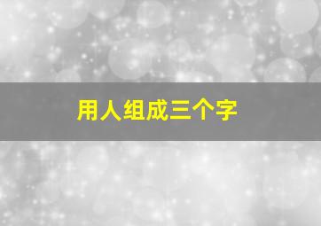 用人组成三个字