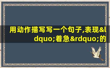 用动作描写写一个句子,表现“着急”的情景