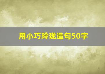 用小巧玲珑造句50字