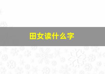 田女读什么字