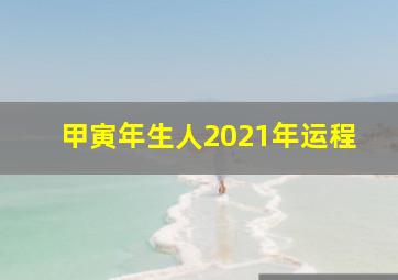 甲寅年生人2021年运程