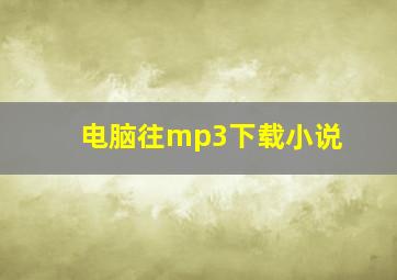 电脑往mp3下载小说