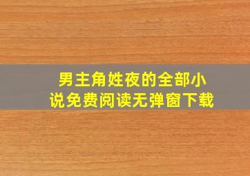 男主角姓夜的全部小说免费阅读无弹窗下载