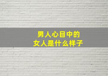 男人心目中的女人是什么样子