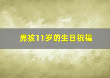 男孩11岁的生日祝福