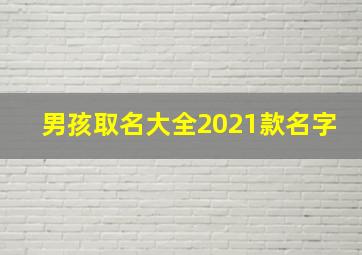 男孩取名大全2021款名字