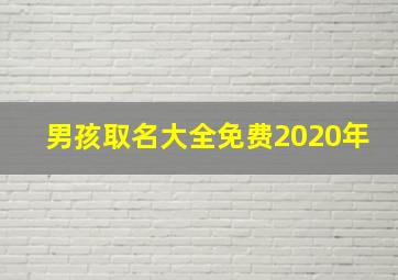 男孩取名大全免费2020年