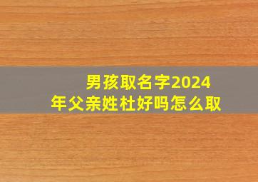 男孩取名字2024年父亲姓杜好吗怎么取