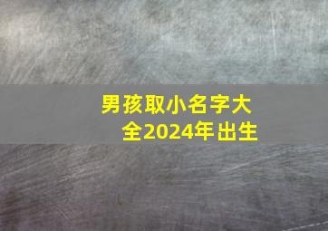 男孩取小名字大全2024年出生