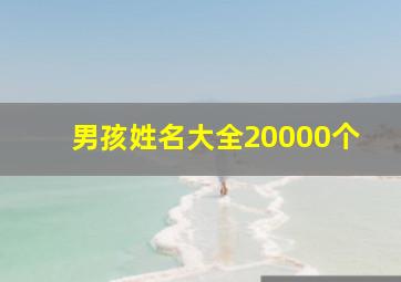 男孩姓名大全20000个