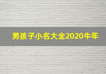 男孩子小名大全2020牛年