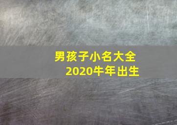 男孩子小名大全2020牛年出生