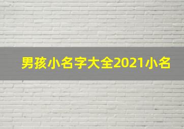 男孩小名字大全2021小名