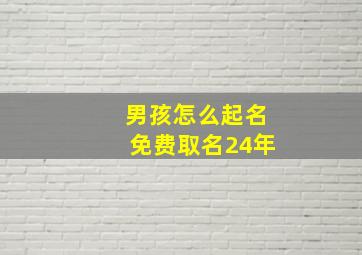 男孩怎么起名免费取名24年