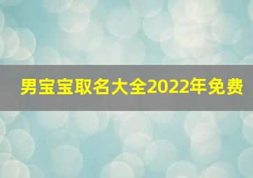 男宝宝取名大全2022年免费