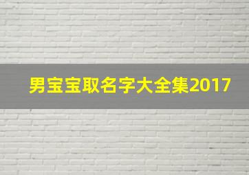 男宝宝取名字大全集2017