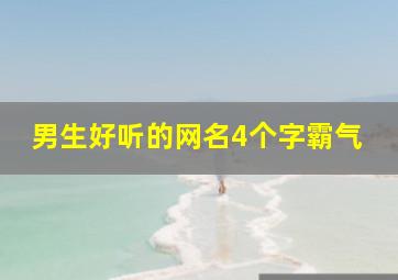 男生好听的网名4个字霸气