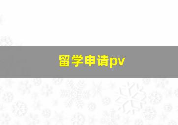 留学申请pv