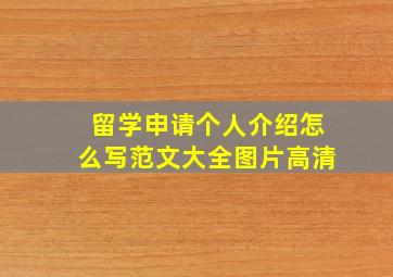 留学申请个人介绍怎么写范文大全图片高清