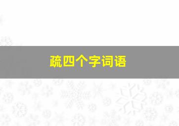 疏四个字词语