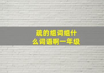 疏的组词组什么词语啊一年级