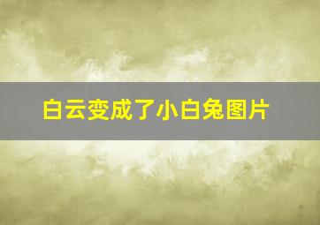 白云变成了小白兔图片