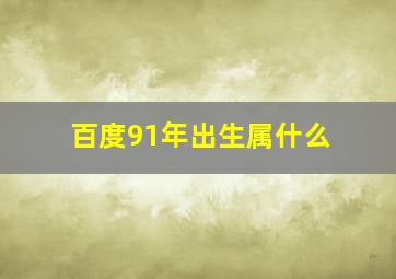 百度91年出生属什么