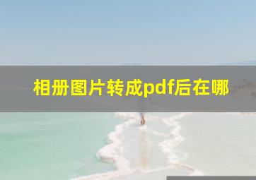 相册图片转成pdf后在哪