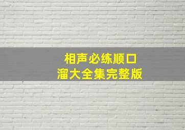 相声必练顺口溜大全集完整版