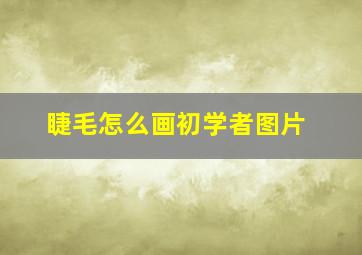 睫毛怎么画初学者图片