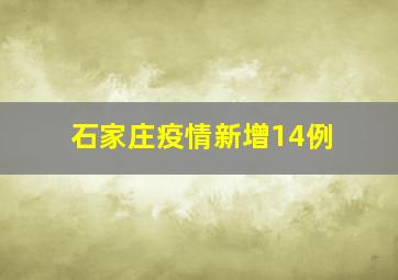 石家庄疫情新增14例