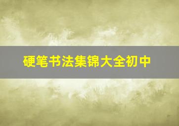 硬笔书法集锦大全初中